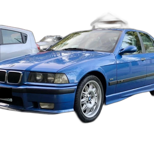car, photorealistic, 3d render, vaporwave transparent PNG cut-out