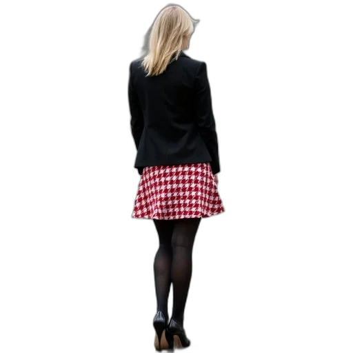 jacket, dress, staff, monochrome transparent PNG cut-out