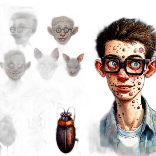 creature, mask, concept art, comic book art transparent PNG cut-out