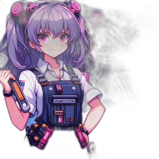 robot, weapon, staff, dress transparent PNG cut-out
