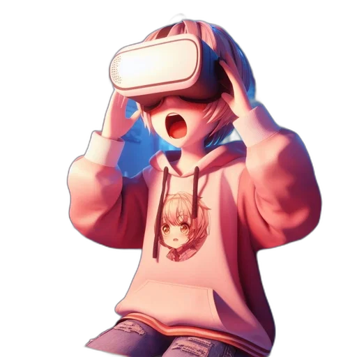 jacket, hat, staff, robot transparent PNG cut-out