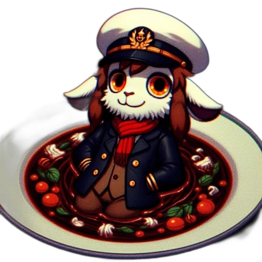 staff, food, hat, pixel art transparent PNG cut-out