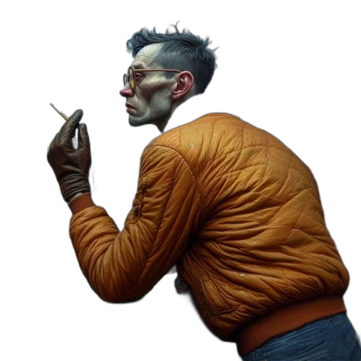 jacket, face, staff, mask transparent PNG cut-out