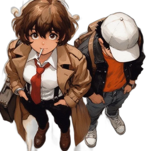 jacket, hat, weapon, face transparent PNG cut-out