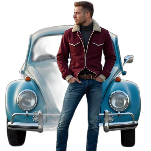 jacket, car, 3d render, concept art transparent PNG cut-out