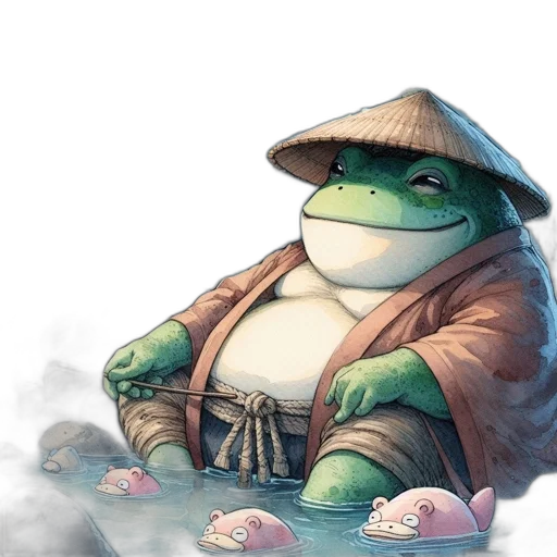 dragon, hat, staff, jacket transparent PNG cut-out