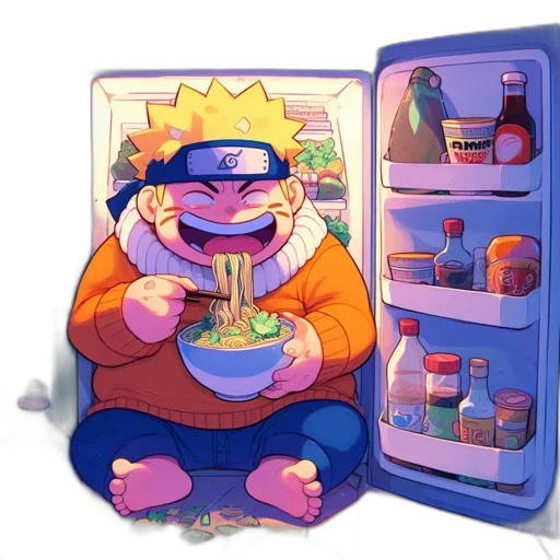 food, vaporwave, concept art, pixel art transparent PNG cut-out