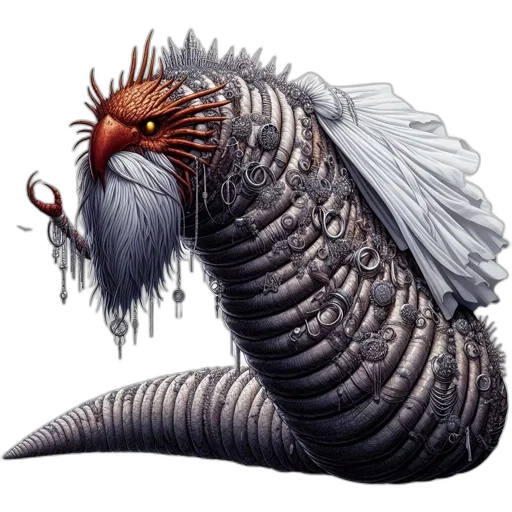 dragon, creature, animal, staff transparent PNG cut-out