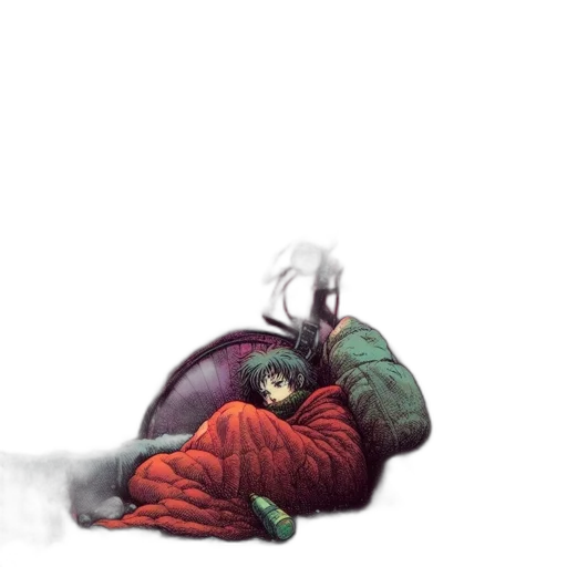 creature, jacket, umbrella, concept art transparent PNG cut-out
