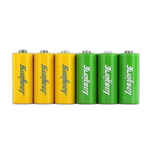 row, yellow, green, cylindrical transparent PNG cut-out