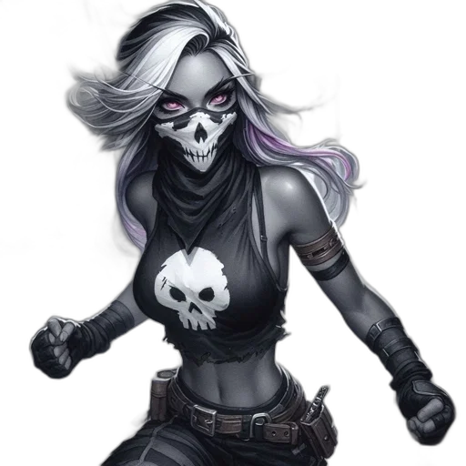 mask, concept art, comic book art, fantasy art transparent PNG cut-out