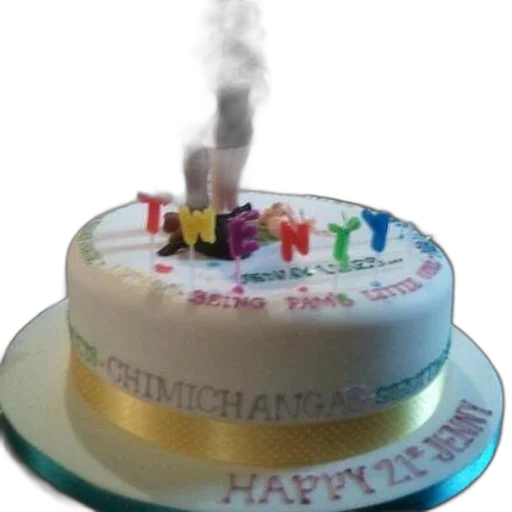 3d render, birthday, cake, word transparent PNG cut-out
