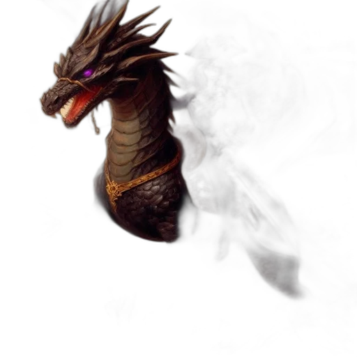 dragon, creature, staff, animal transparent PNG cut-out