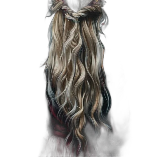 hair, dress, dragon, crown transparent PNG cut-out