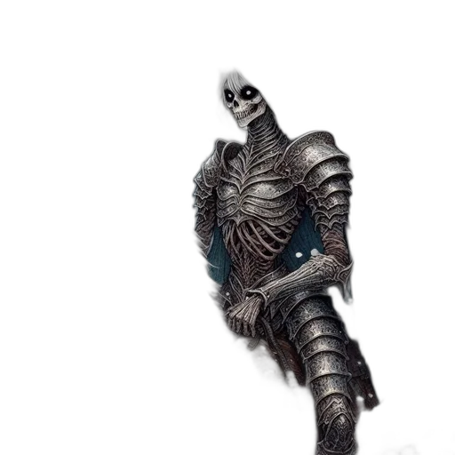 robot, sword, staff, creature transparent PNG cut-out