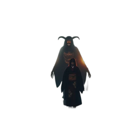 mask, staff, creature, jacket transparent PNG cut-out