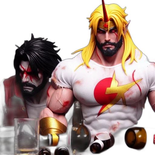 comic book art, concept art, fantasy art, 3d render transparent PNG cut-out