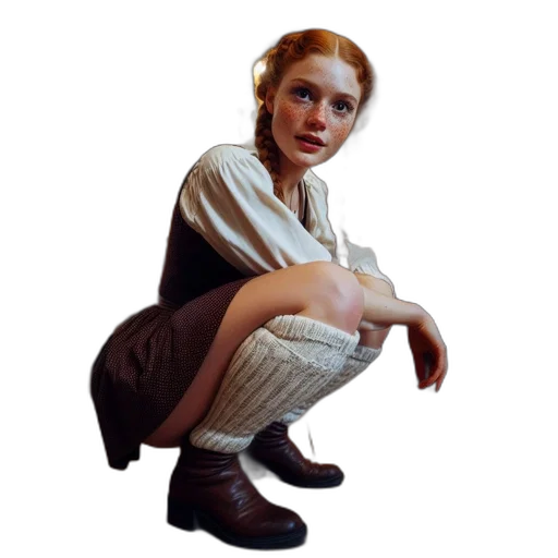 dress, jacket, shoes, staff transparent PNG cut-out