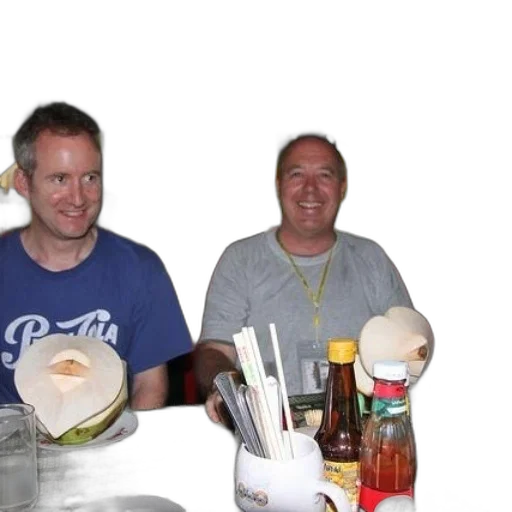 food, staff, two, men transparent PNG cut-out