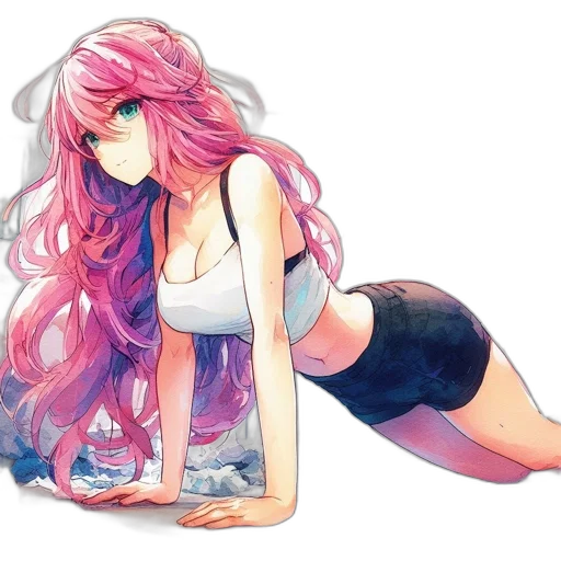 dress, hair, creature, weapon transparent PNG cut-out