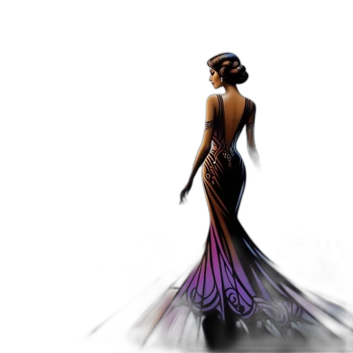 dress, jewelry, concept art, fantasy art transparent PNG cut-out