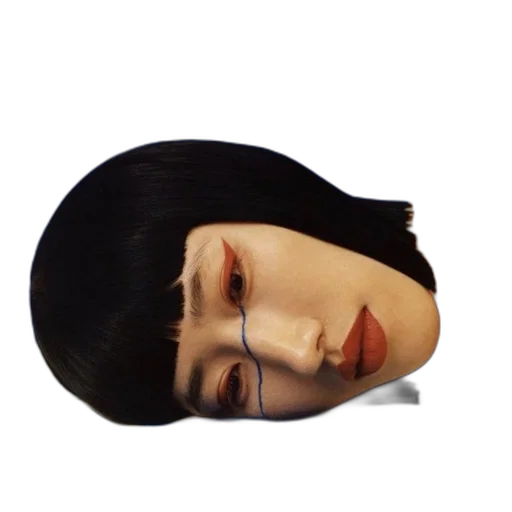 face, mask, hair, jewelry transparent PNG cut-out