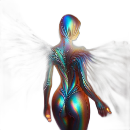 robot, creature, dress, hair transparent PNG cut-out
