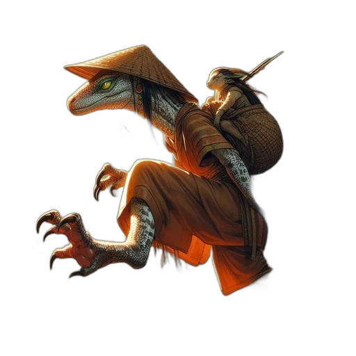 dragon, creature, staff, fantasy art transparent PNG cut-out