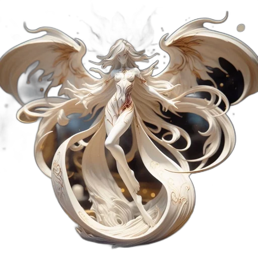 dragon, crown, staff, hair transparent PNG cut-out
