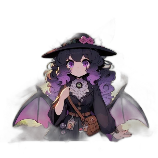 dragon, hat, staff, creature transparent PNG cut-out
