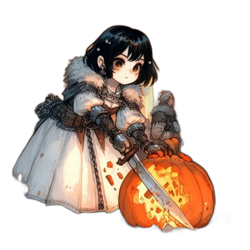 weapon, staff, sword, fantasy art transparent PNG cut-out