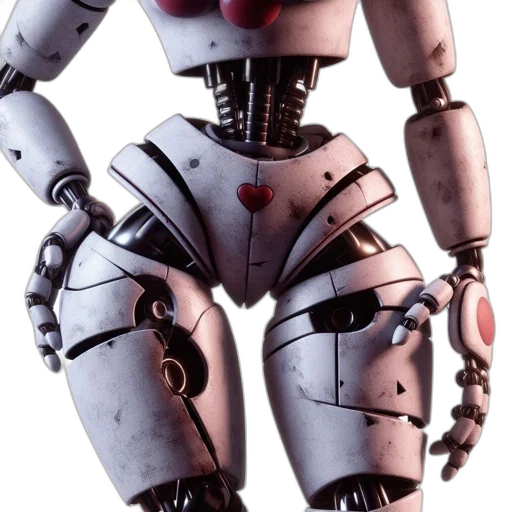 robot, concept art, 3d render, cyberpunk transparent PNG cut-out