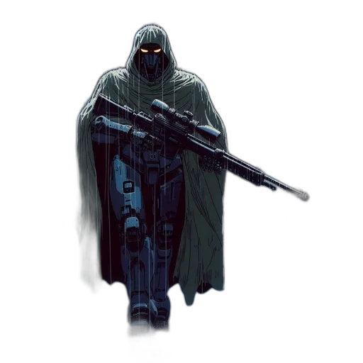 weapon, jacket, mask, creature transparent PNG cut-out