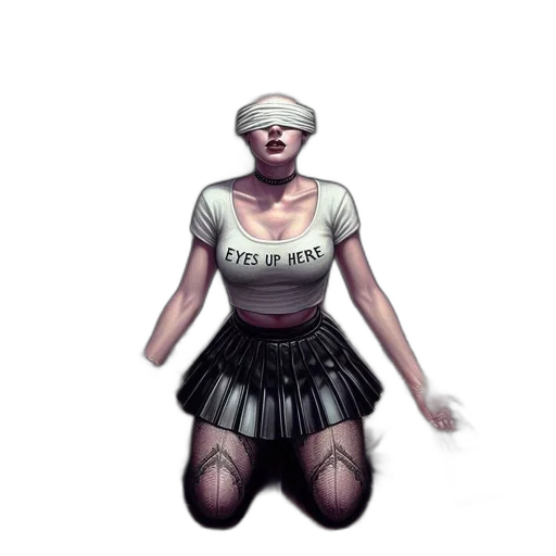 dress, hat, robot, staff transparent PNG cut-out