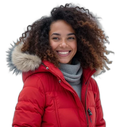 jacket, face, hat, staff transparent PNG cut-out