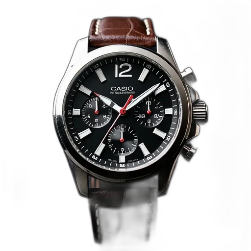 photorealistic, casio, classic, chronograph transparent PNG cut-out