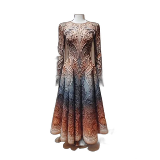dress, earth tones, upscale, store transparent PNG cut-out