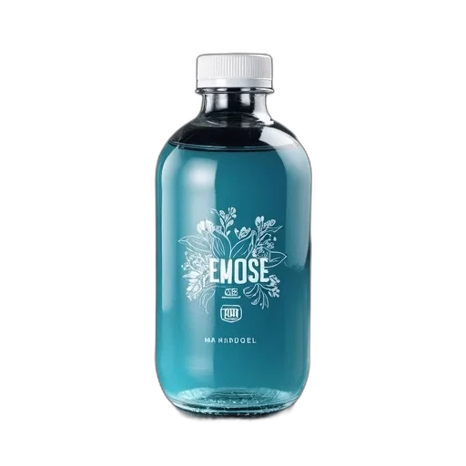 bottle, clear, plastic, white transparent PNG cut-out
