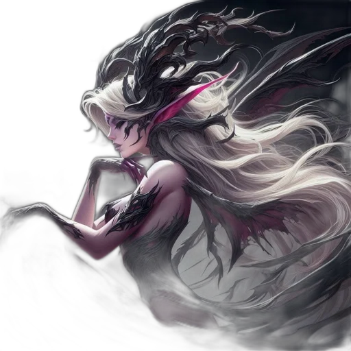 dragon, creature, mask, hair transparent PNG cut-out