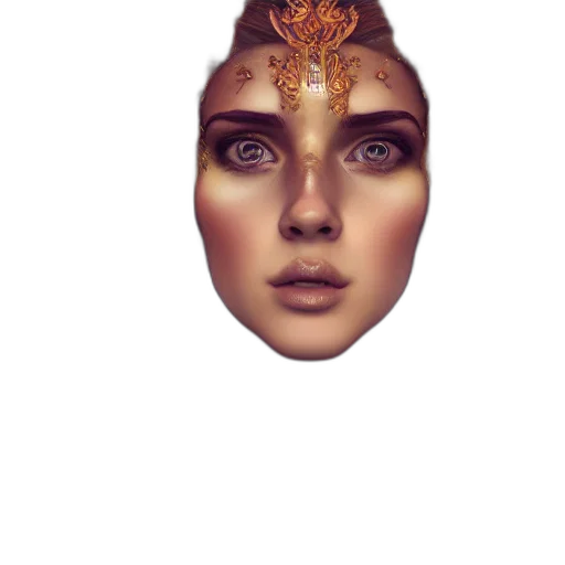 face, mask, crown, jewelry transparent PNG cut-out
