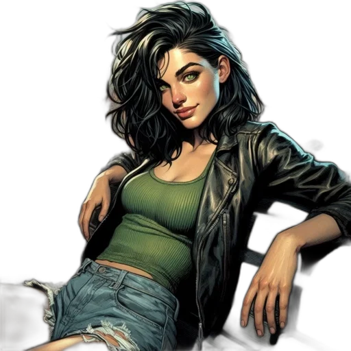 jacket, comic book art, concept art, fantasy art transparent PNG cut-out