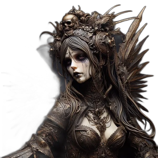 dress, mask, crown, jewelry transparent PNG cut-out