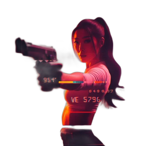 weapon, robot, concept art, cyberpunk transparent PNG cut-out