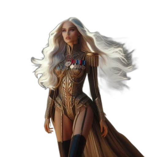 dress, fantasy art, concept art, comic book art transparent PNG cut-out