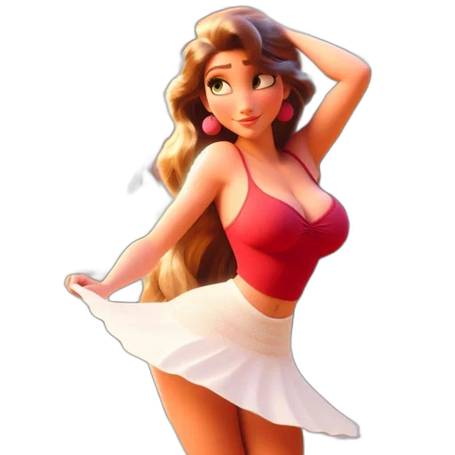 dress, concept art, 3d render, cartoon transparent PNG cut-out