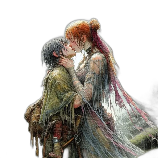 sword, fantasy art, watercolor, concept art transparent PNG cut-out