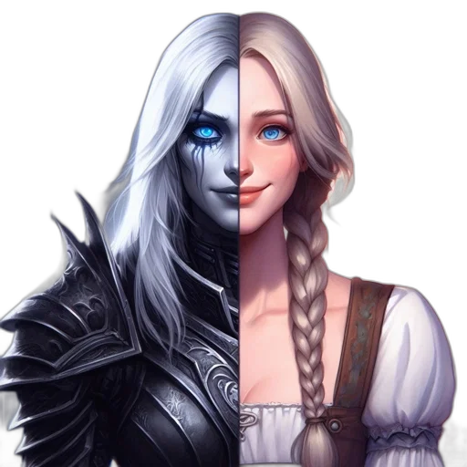 face, fantasy art, pixel art, concept art transparent PNG cut-out