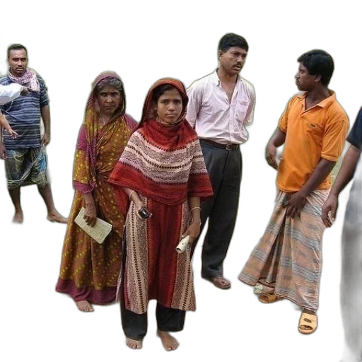 city street, beach, forest, group transparent PNG cut-out