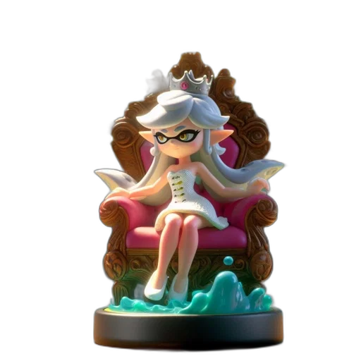 crown, concept art, 3d render, vaporwave transparent PNG cut-out