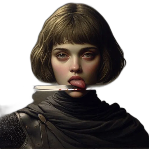 face, staff, sword, weapon transparent PNG cut-out
